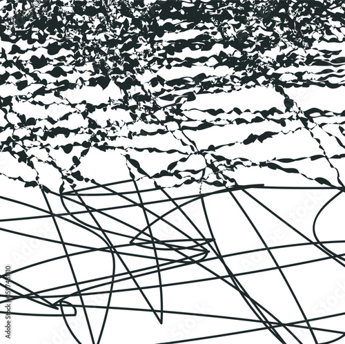 The texture is partly distorted by noise and partly filled with lines.