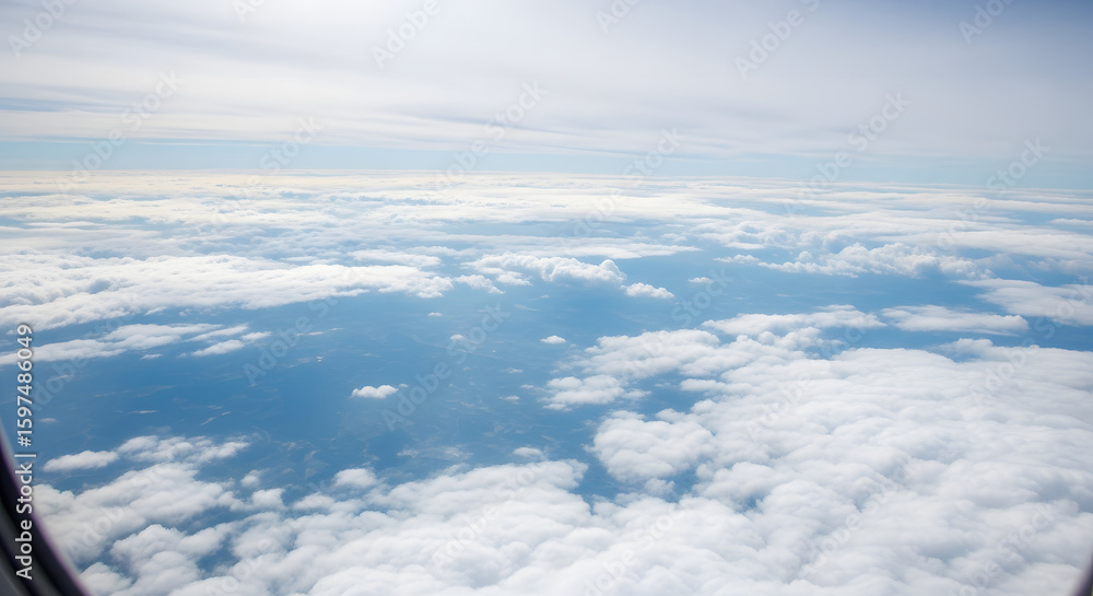 Fototapeta premium view from airplane window