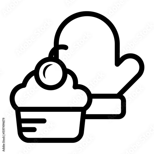 confectioner Line Icon