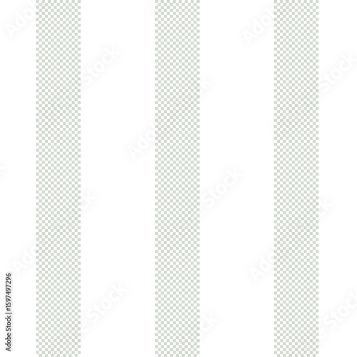 Vertical ticking stripes light green design. Vector