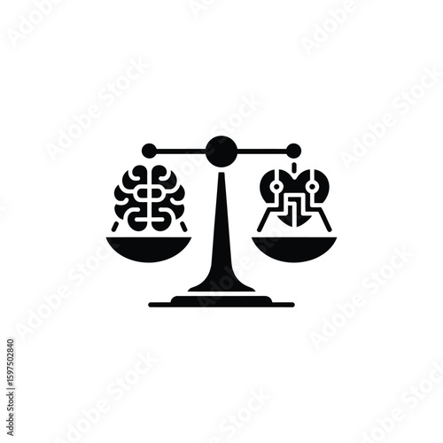 Balancing Brain and Heart Depiction of Logic Versus Emotion in Silhouette