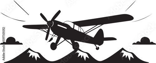 Airplane Over Mountains