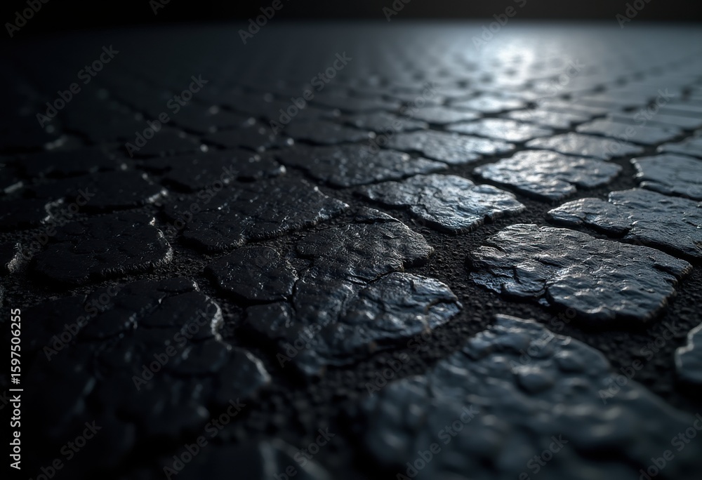 Obraz premium close textured black asphalt surface abstract pattern dark background, pavement, road, gravel, concrete, car, street, highway, track, driveway, urban