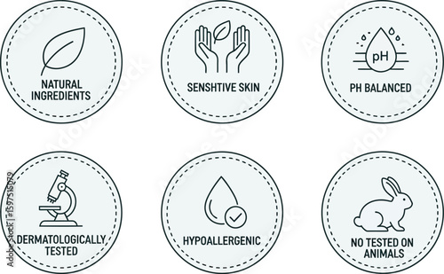 Cosmetics product features include natural ingredients and PH balanced