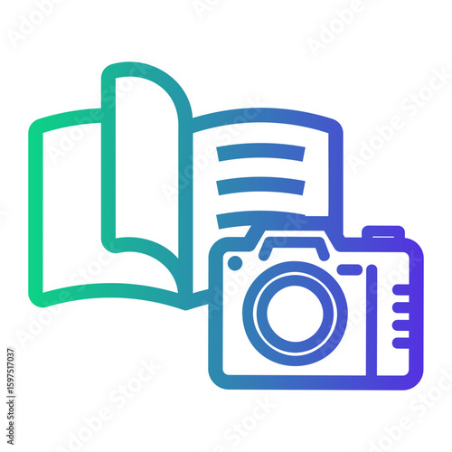 photography Line Gradient Icon