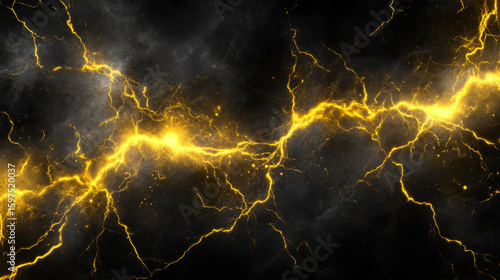Explosive burst of yellow electric energy
