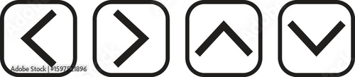 Diagonal arrow and corner navigation icons set in simple outlined, solid, and colored square styles for UI use – transparent background