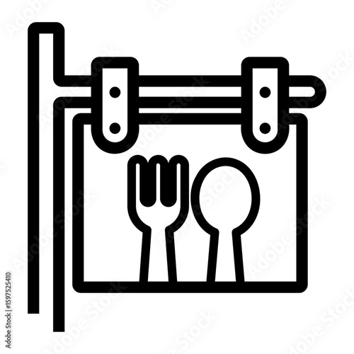 food court Line Icon