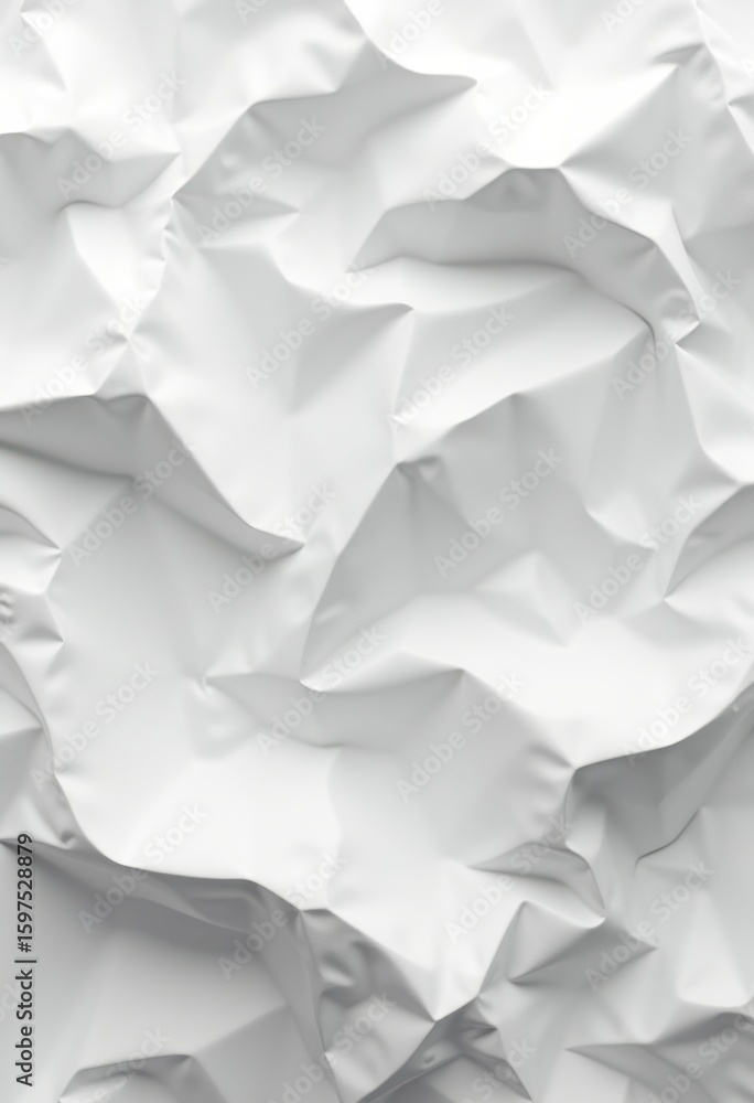 custom made wallpaper toronto digitaldetailed close textured crumpled white paper surface subtle shadows creases capturing artistic imperfections natural elegance, folds, fold, design, pure, minimal