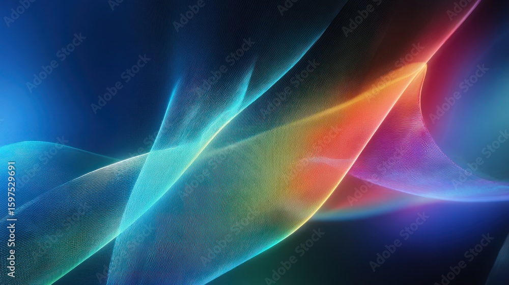 Obraz premium Abstract vibrant flowing lines