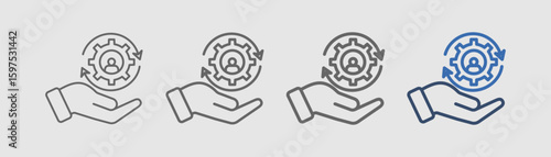 retention icon set outline