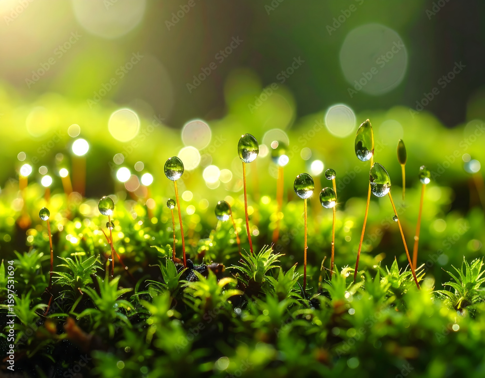 Obraz premium Blurred lush greenery