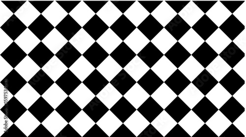 Black and White Diamond Pattern. Classic black and white diamond seamless pattern. Great for minimalist, vintage, or retro-style projects.