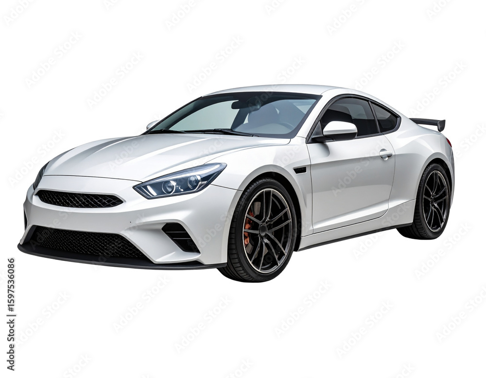 Naklejka premium Sports Car Isolated on Transparent Background