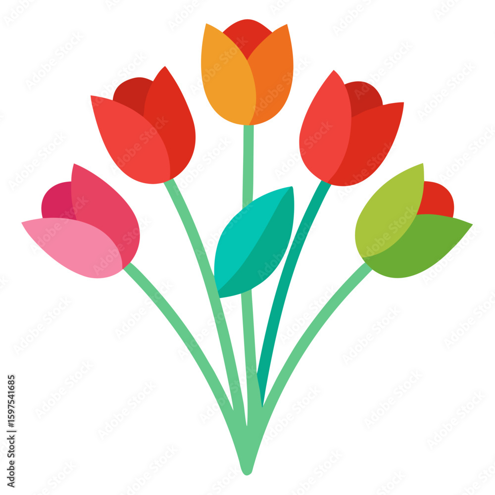 Obraz premium Watercolor-style flower bouquet