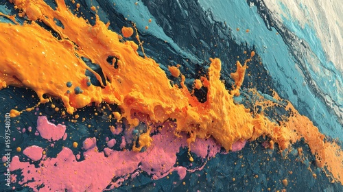 Vibrant Paint Splash on Canvas