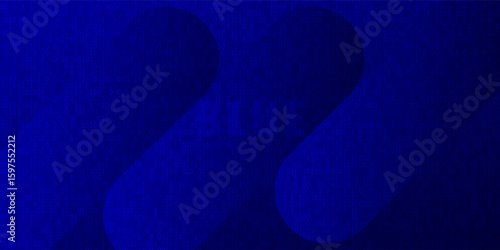 Abstract blue background with glowing geometric lines. Modern blue gradient square shape design. Futuristic technology concept. Suit for brochure,