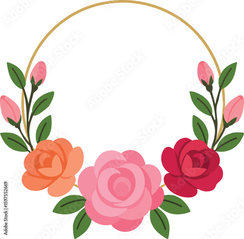 frame of roses. Vector