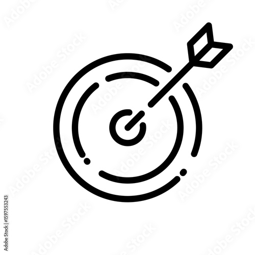 target with arrow - vector icon