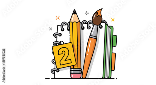Creative art supplies and study tools for artistic projects and education