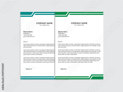 Corporate letterhead design template