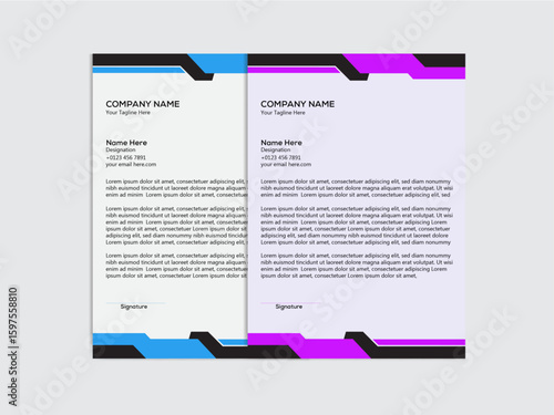 Corporate letterhead design template
