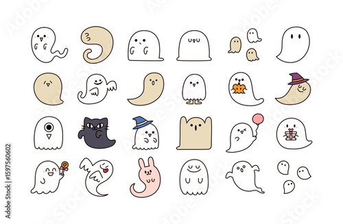 ハロウィンのアイコンセット