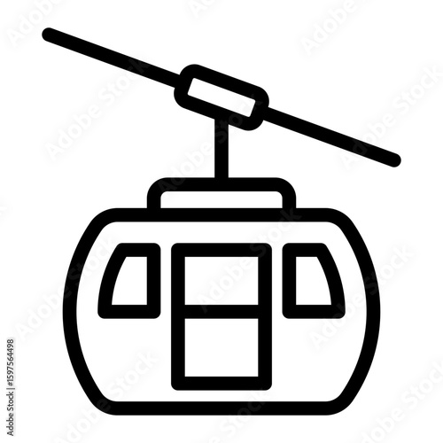 cablecar Line Icon