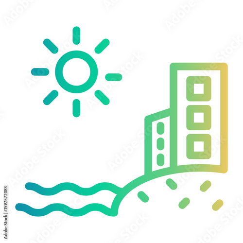 resort Line Gradient Icon