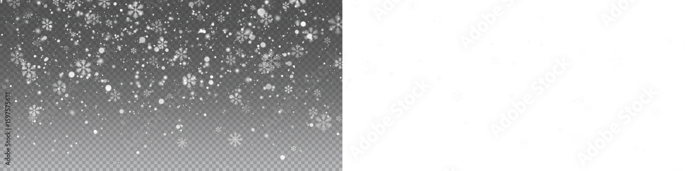 Fototapeta premium Snow snowfall snowflakes winter overlay transparent falling background PNG