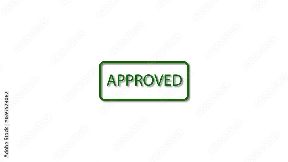 Green Approved Stamp Animation Loop Seamless With Checkmark Confirmation And Positive Feedback Design. Approved Stamp Animation Green Rectangle Modern Minimalist Clean Simple Design Perfect for Green Approved Stamp Animation Loop Seamless With Checkmark Confirmation And Positive Feedback Design. Approved Stamp Animation Green Rectangle Modern Minimalist Clean Simple Design Perfect for