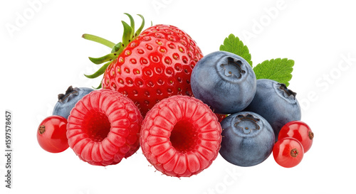 Slika na platnu Isolated Fresh Berry Mix