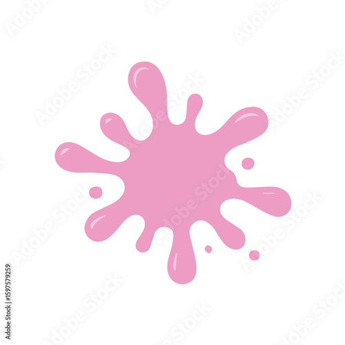 This vector features a pink water splash against a white wall, designed with fluid shapes and soft motion for a refreshing modern effect.

