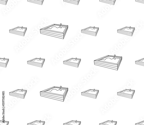 Sandbox Icon Seamless Pattern M_2302002
