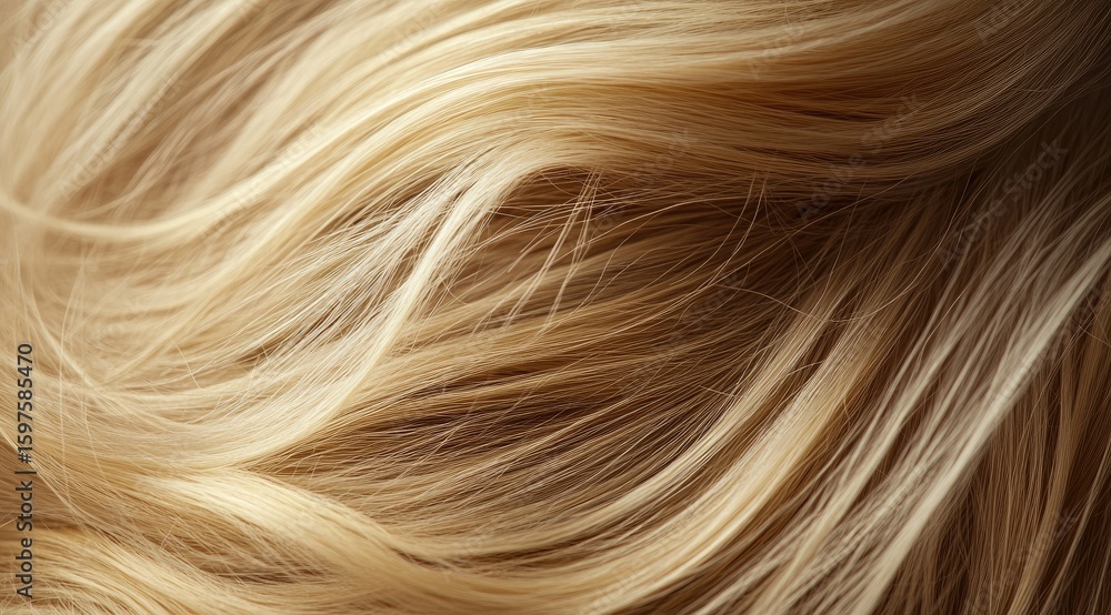 Naklejka premium Blond hair texture close-up