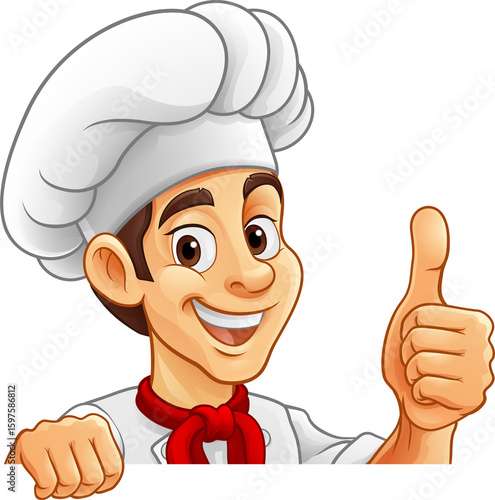Chef Baker Cartoon Cook Mas...