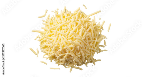 Isolated Shredded Cheese