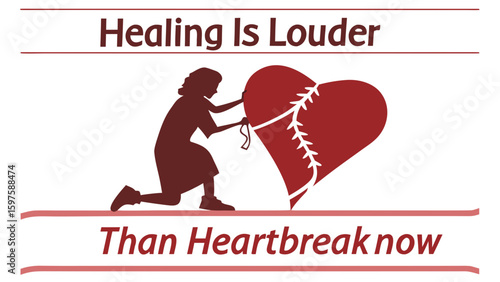 Child Mending a Broken Heart Illustration in a Hopeful Environment