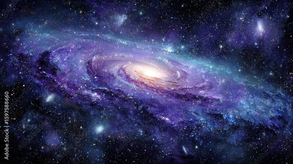 Fototapeta premium Spiral Galaxy In Deep Space