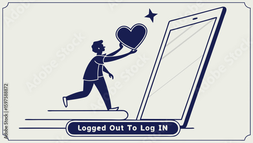 A Person Logging Out to Connect with Their Heart in a Digital World of Influence