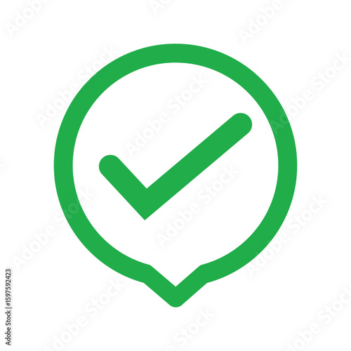 Green check mark, isolated tick symbols, checklist signs, and an approval badge. Flat and modern checkmark design, vector illustration.