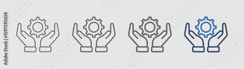 loyal customer icon set outline