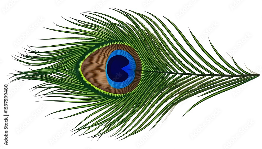 Obraz premium Detailed peacock feather