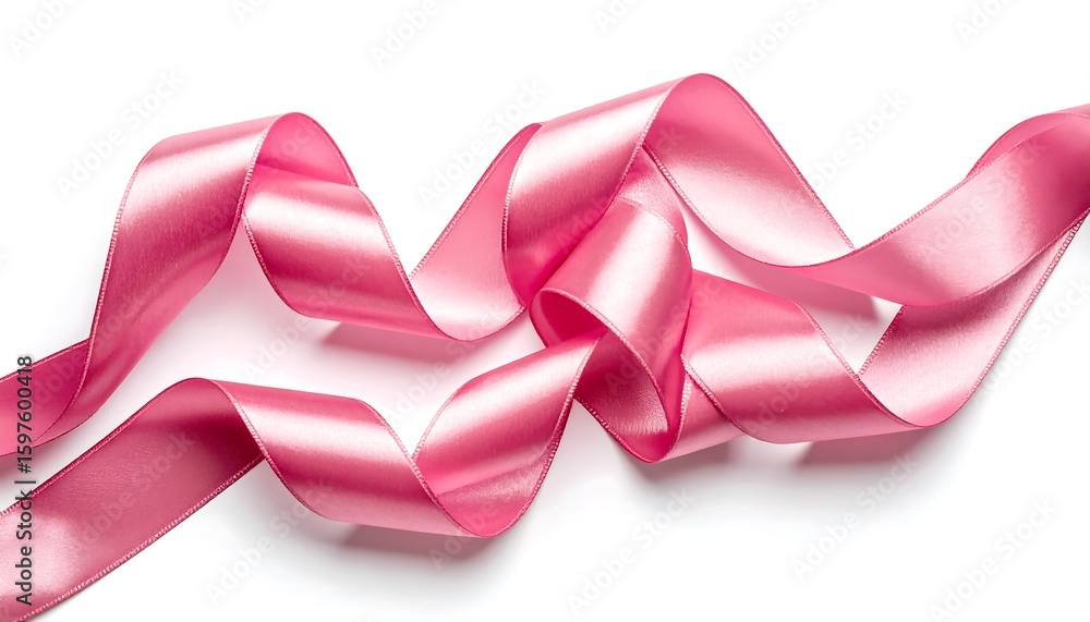 Pink ribbon draped Pink ribbon draped