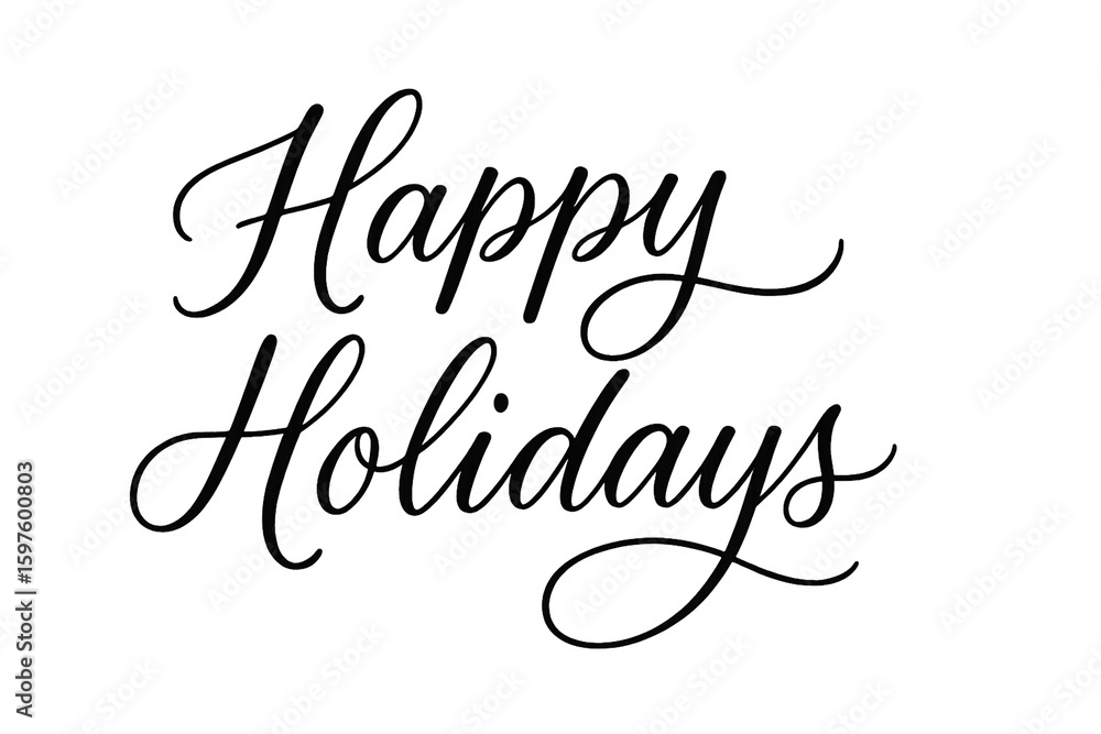 Happy holidays greeting card festive season celebration december wishes on transparent background Happy holidays greeting card festive season celebration december wishes on transparent background