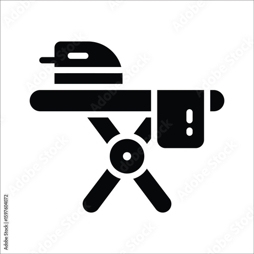 Ready to use glyph icon of flat iron board