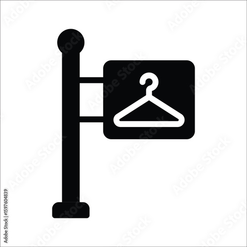 Trendy glyph icon of informational laundry board