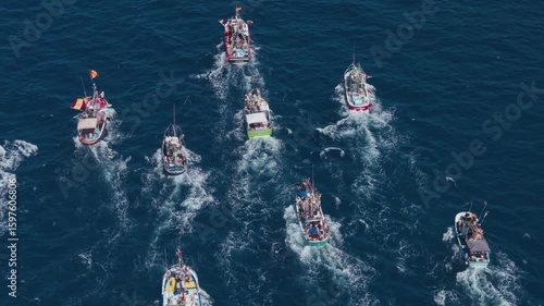 embarcacion virgen del carmen 4k, Canarias. VERANO 