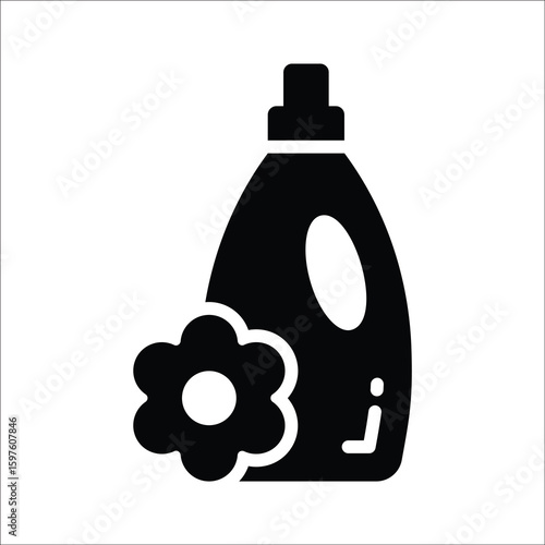 Modern glyph style icon of laundry scent bottle