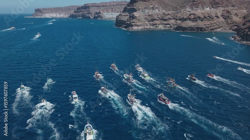 embarcacion virgen del carmen 4k, Canarias. VERANO 